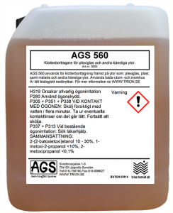 AGS 560, מסיר גרפיטי מפרספקס